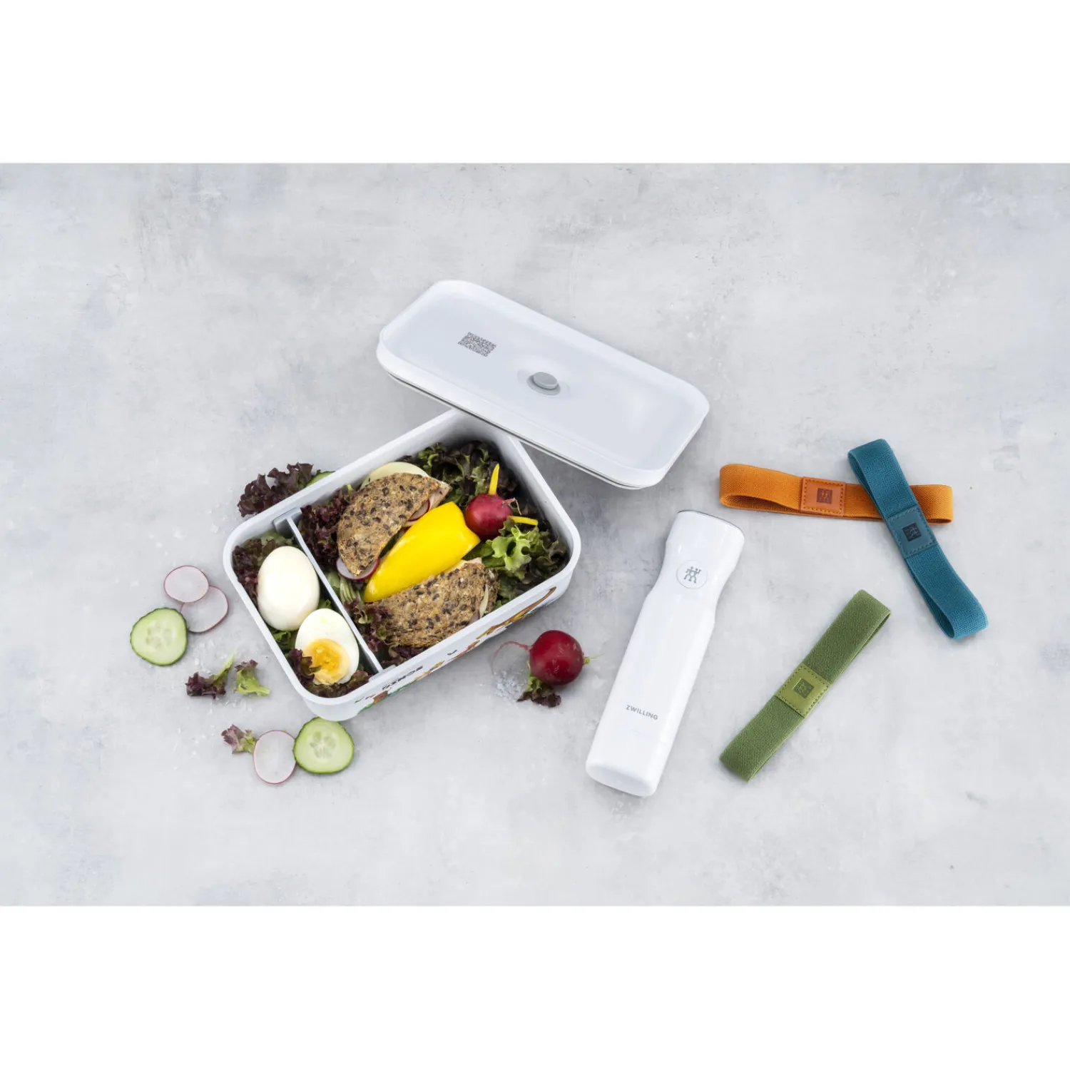 ZWILLING Vakuum Lunchbox DINOS L, Weiß-grau