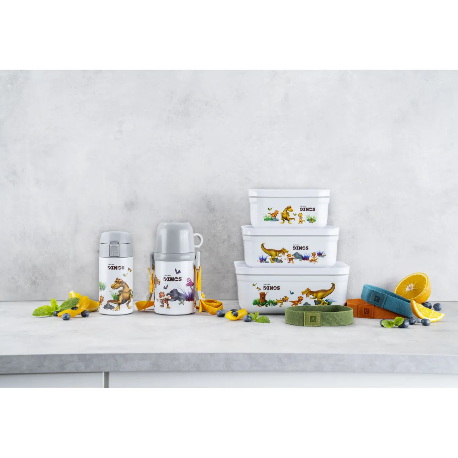 ZWILLING Vakuum Lunchbox DINOS L, Weiß-grau