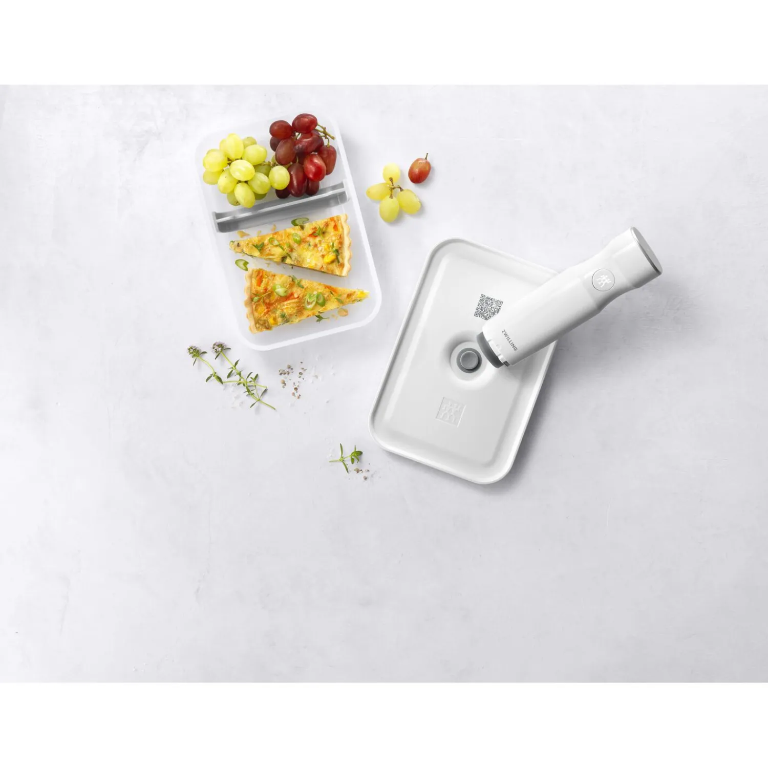 ZWILLING Vakuum Lunchbox L flach, Semitransparent-Grau