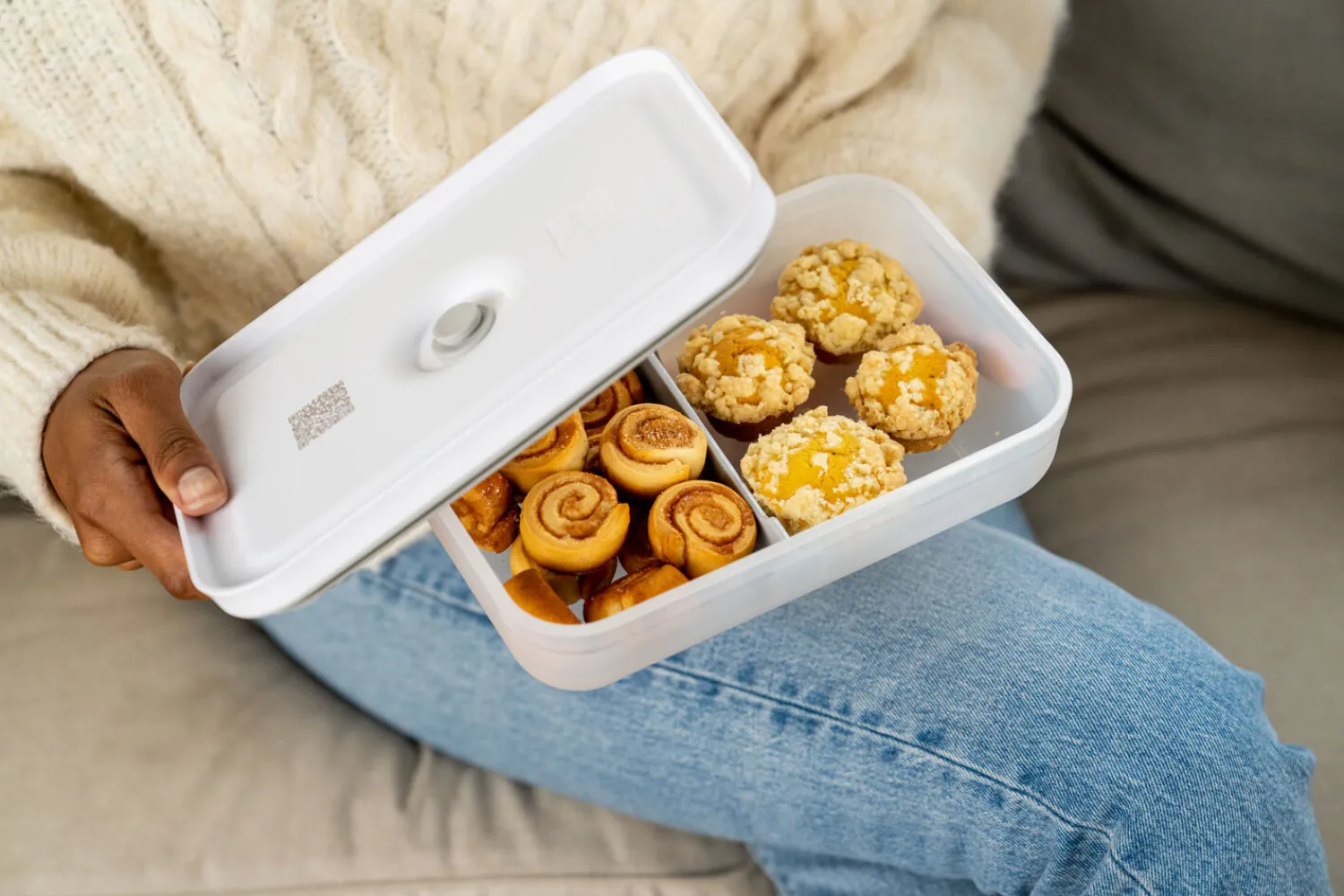 ZWILLING Vakuum Lunchbox L flach, Semitransparent-Grau