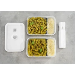 ZWILLING Vakuum Lunchbox L flach, Semitransparent-Grau