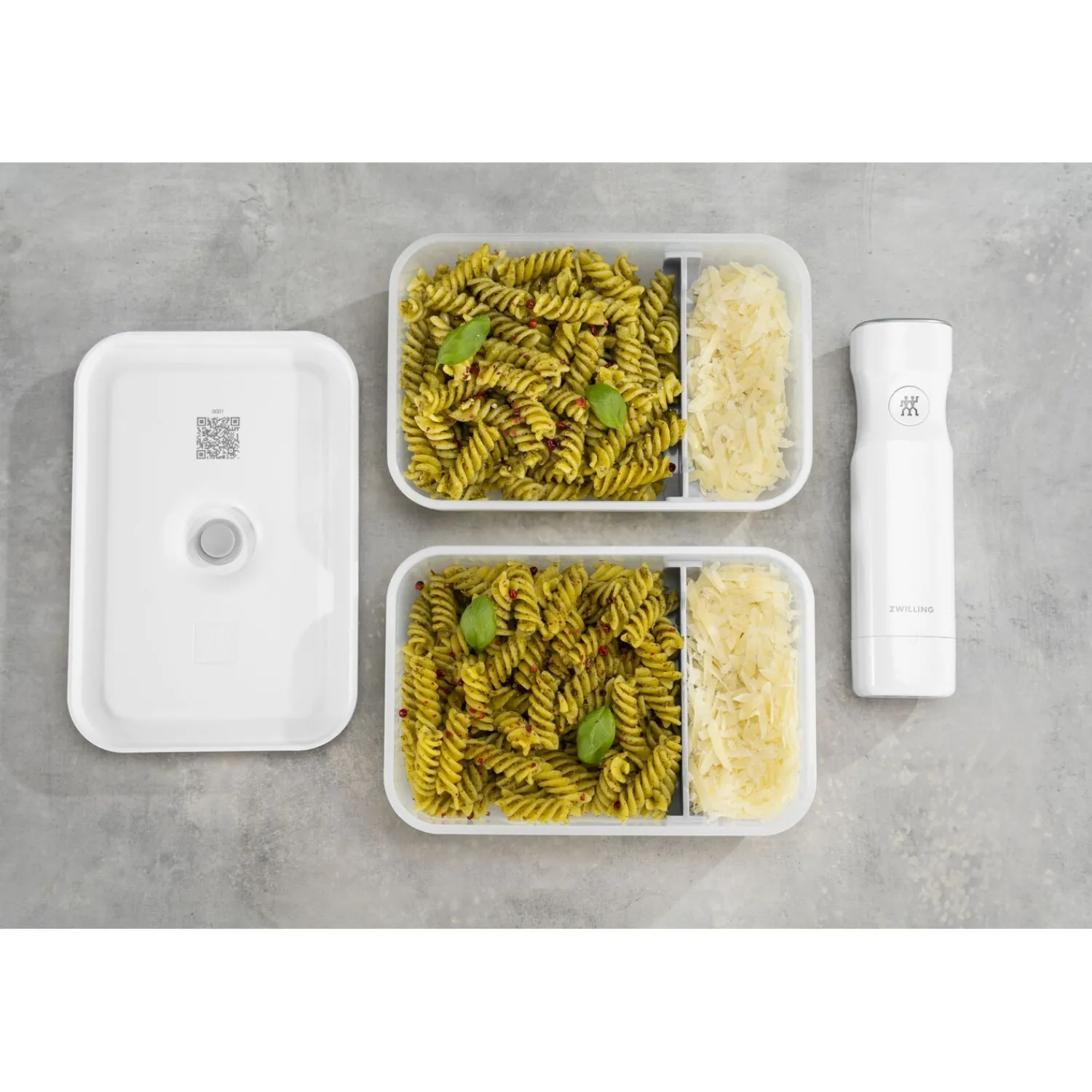ZWILLING Vakuum Lunchbox L flach, Semitransparent-Grau