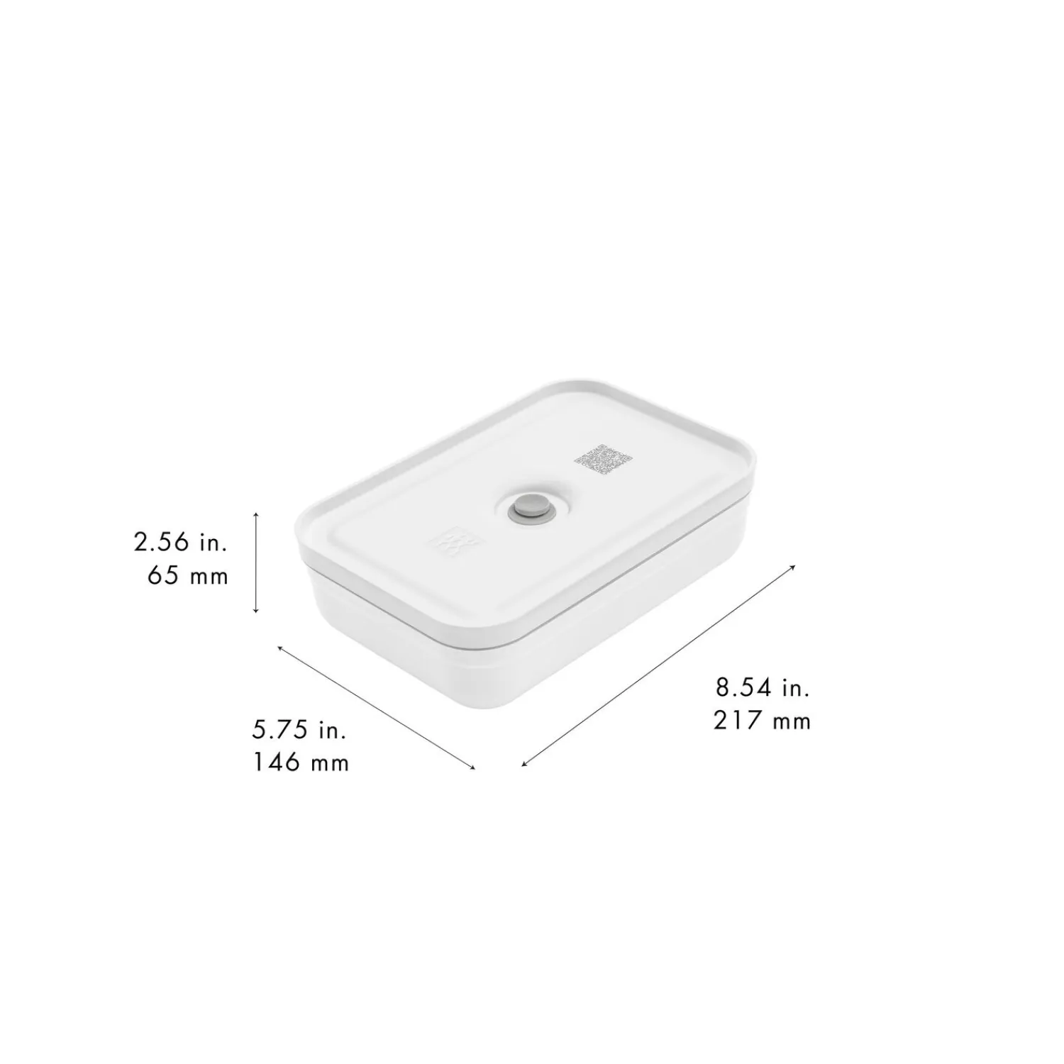 ZWILLING Vakuum Lunchbox L flach, Weiß-grau