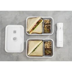 ZWILLING Vakuum Lunchbox L flach, Weiß-grau