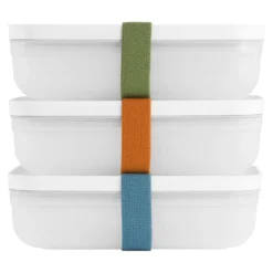 ZWILLING Vakuum Lunchbox Set, L flach / 6-tlg, Kunststoff, Semitransparent-Grau