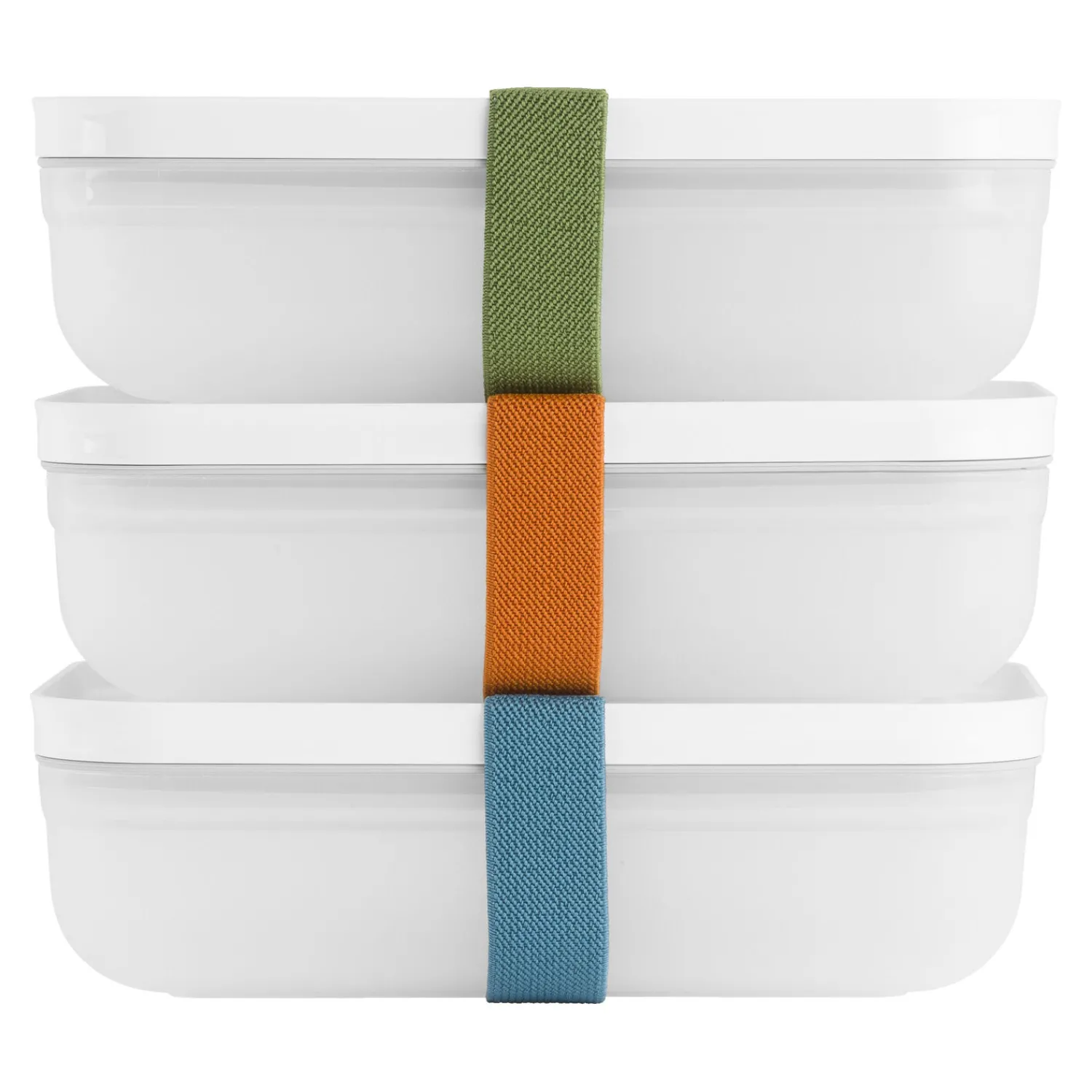 ZWILLING Vakuum Lunchbox Set, L flach / 6-tlg, Kunststoff, Semitransparent-Grau