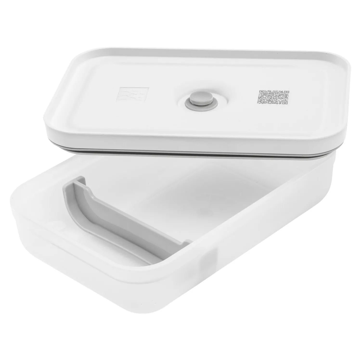 ZWILLING Vakuum Lunchbox Set, L flach / 6-tlg, Kunststoff, Semitransparent-Grau
