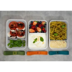 ZWILLING Vakuum Lunchbox Set, L flach / 6-tlg, Kunststoff, Semitransparent-Grau