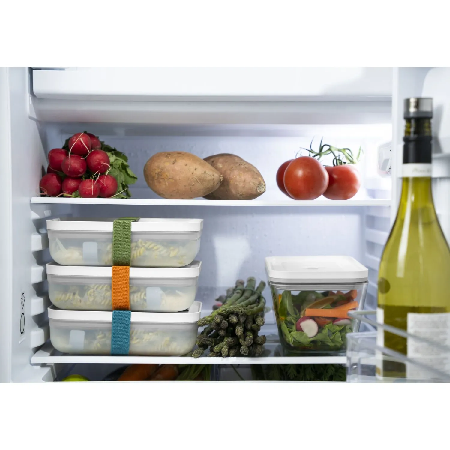 ZWILLING Vakuum Lunchbox Set, L flach / 6-tlg, Kunststoff, Semitransparent-Grau