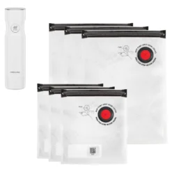 ZWILLING Vakuum Pumpenset mit Ladekappe, S/M / 7-tlg, Weiß