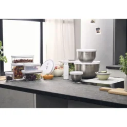 ZWILLING Vakuumschüssel & Deckel Set, 10-tlg. / S/M/L, Eukalyptus/Transparent, Keramik/Glas