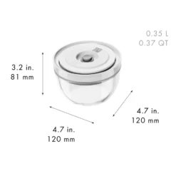 ZWILLING Vakuumschüssel S / 12 cm, Glas, Transparent