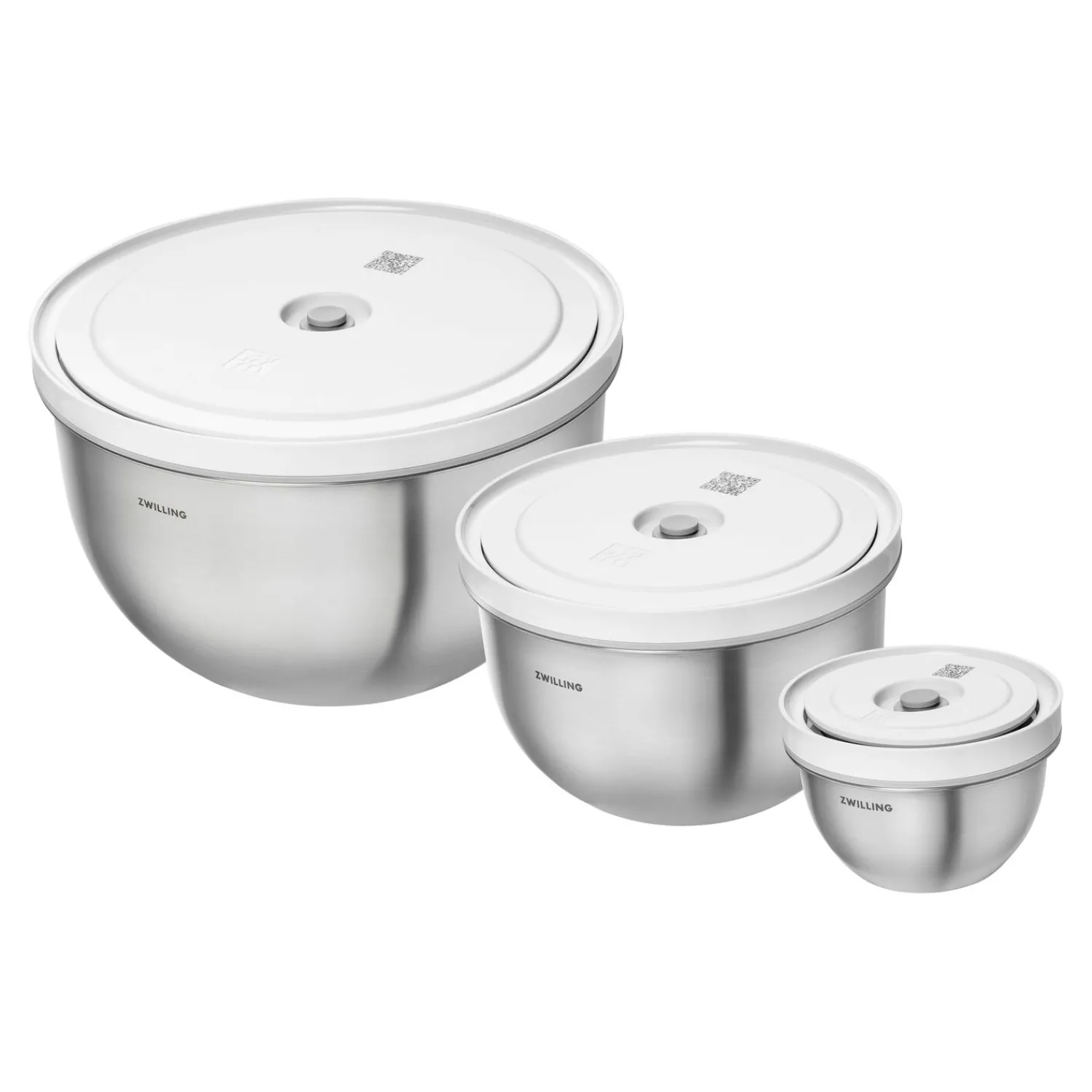 ZWILLING Vakuumschüssel Set S/M/L / 6-tlg, Edelstahl,