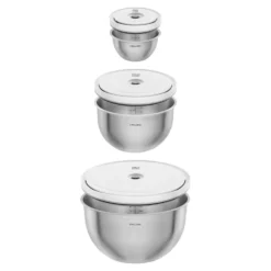 ZWILLING Vakuumschüssel Set S/M/L / 6-tlg, Edelstahl,