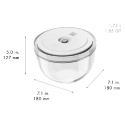 ZWILLING Vakuumschüssel Starterset, 15-tlg. / S/M/L, Eukalyptus/Transparent, Keramik/Glas