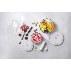 ZWILLING Vakuum Starter Set, Glas / M/L, 9-tlg, Transparent-Weiß