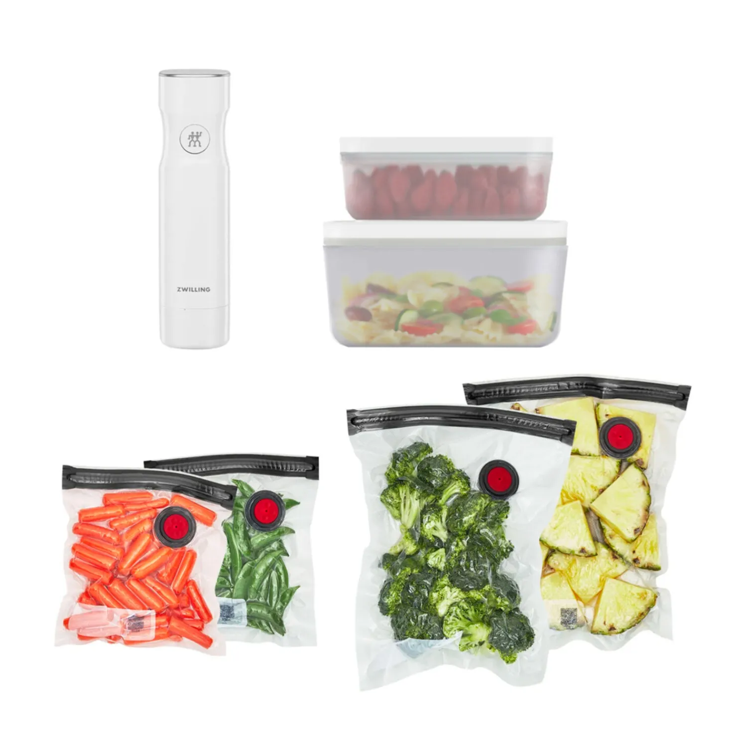 ZWILLING Vakuum Starter Set, Kunststoff / S/M, 7-tlg, Weiß