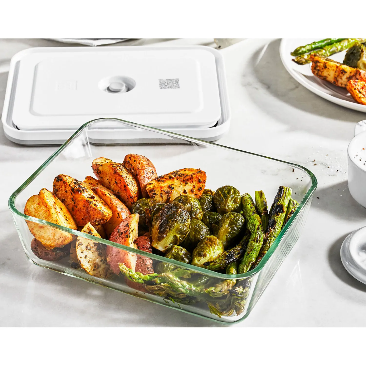 ZWILLING Vakuum Starterset, 20-tlg. / S/M/L, Semitransparent-Grau/ Weiß, Kunststoff/ Glas