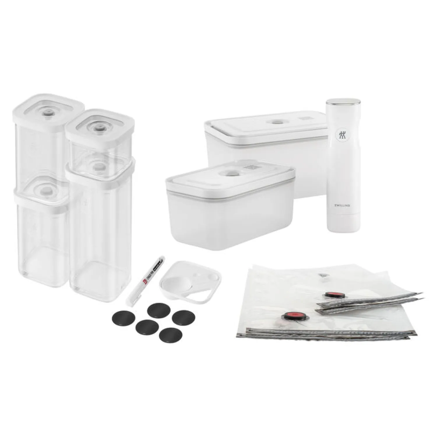ZWILLING Vakuum Starterset, 13-tlg. / S/M/ L, Transparent-Weiß, Kunststoff