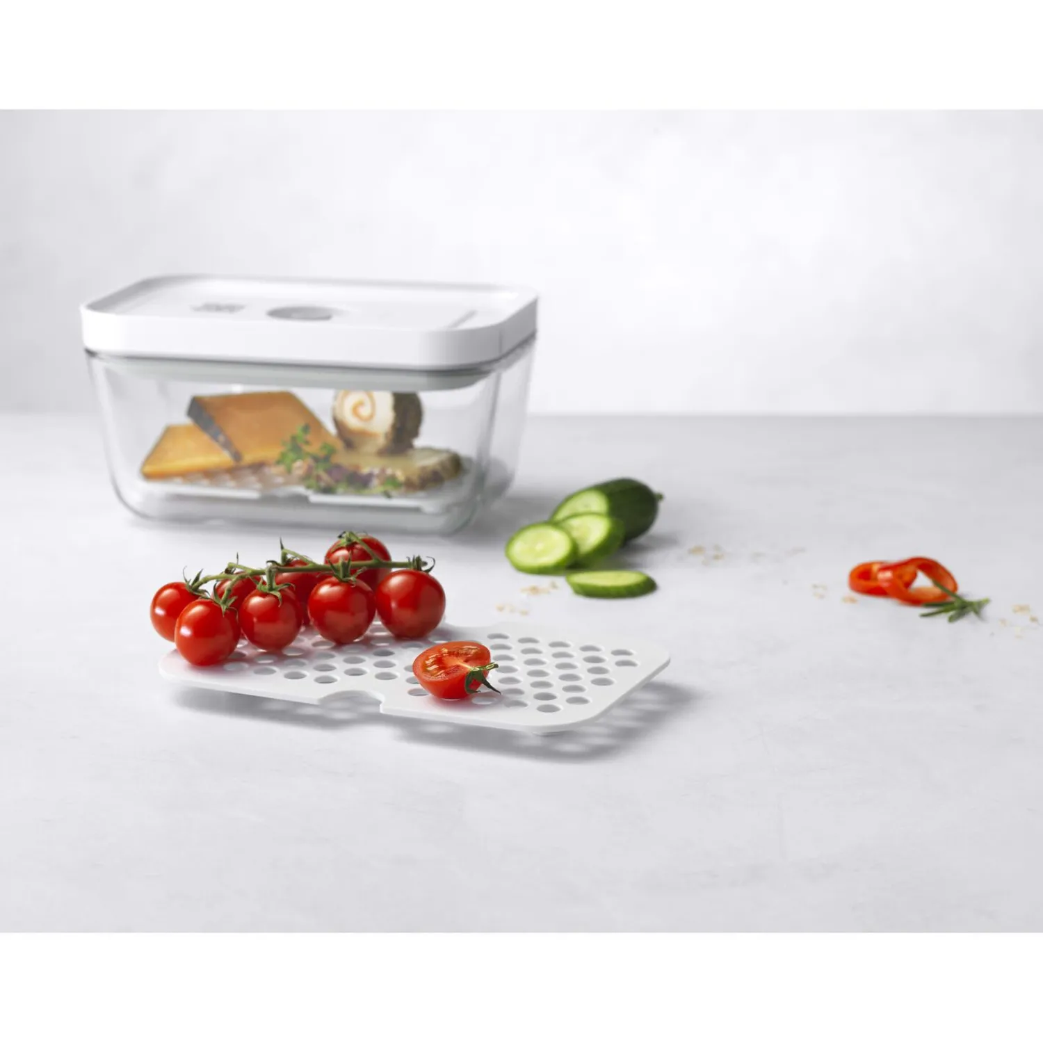 ZWILLING Vakuum Zubehörset Abtropfgitter für Glasboxen, M/L / 2-tlg