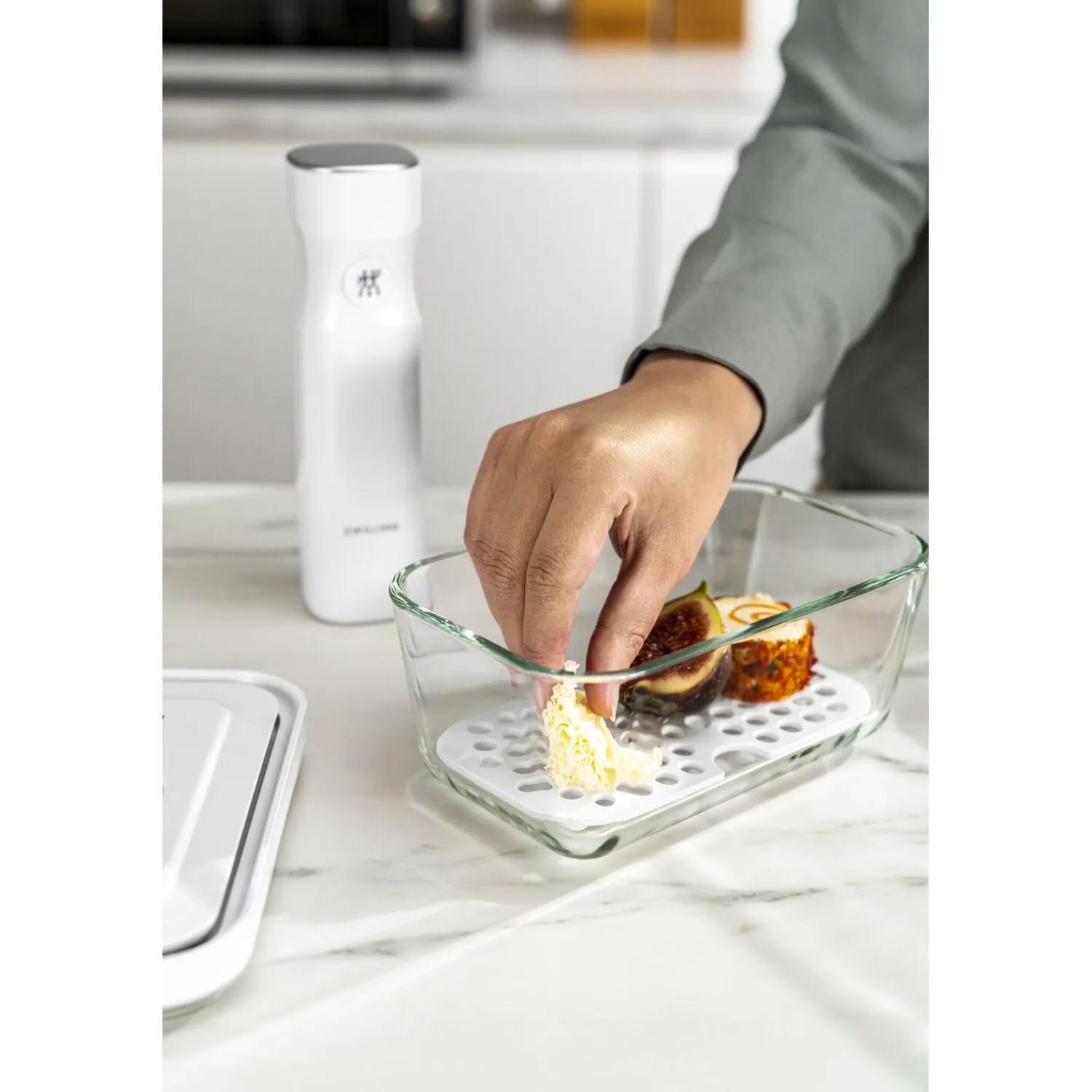 ZWILLING Vakuum Zubehörset Abtropfgitter für Glasboxen, M/L / 2-tlg