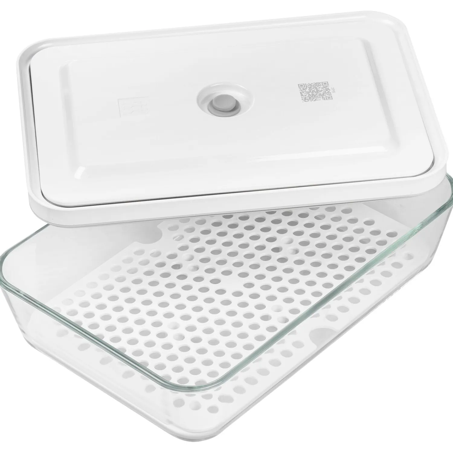 ZWILLING Vakuum Zubehörset Abtropfgitter für Glasboxen, Kühlschrankbox/Auflaufform / 2-tlg