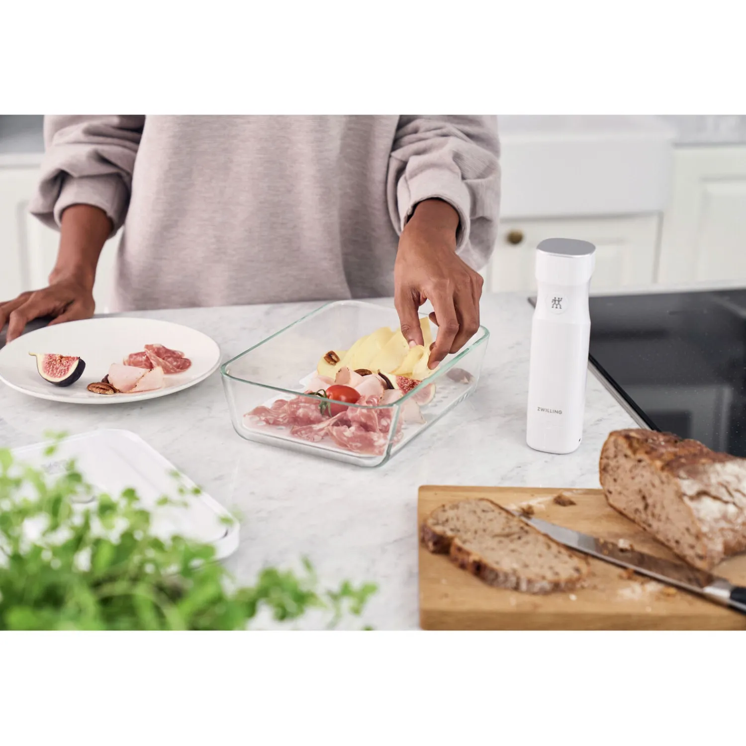 ZWILLING Vakuum Zubehörset Abtropfgitter für Glasboxen, Kühlschrankbox/Auflaufform / 2-tlg