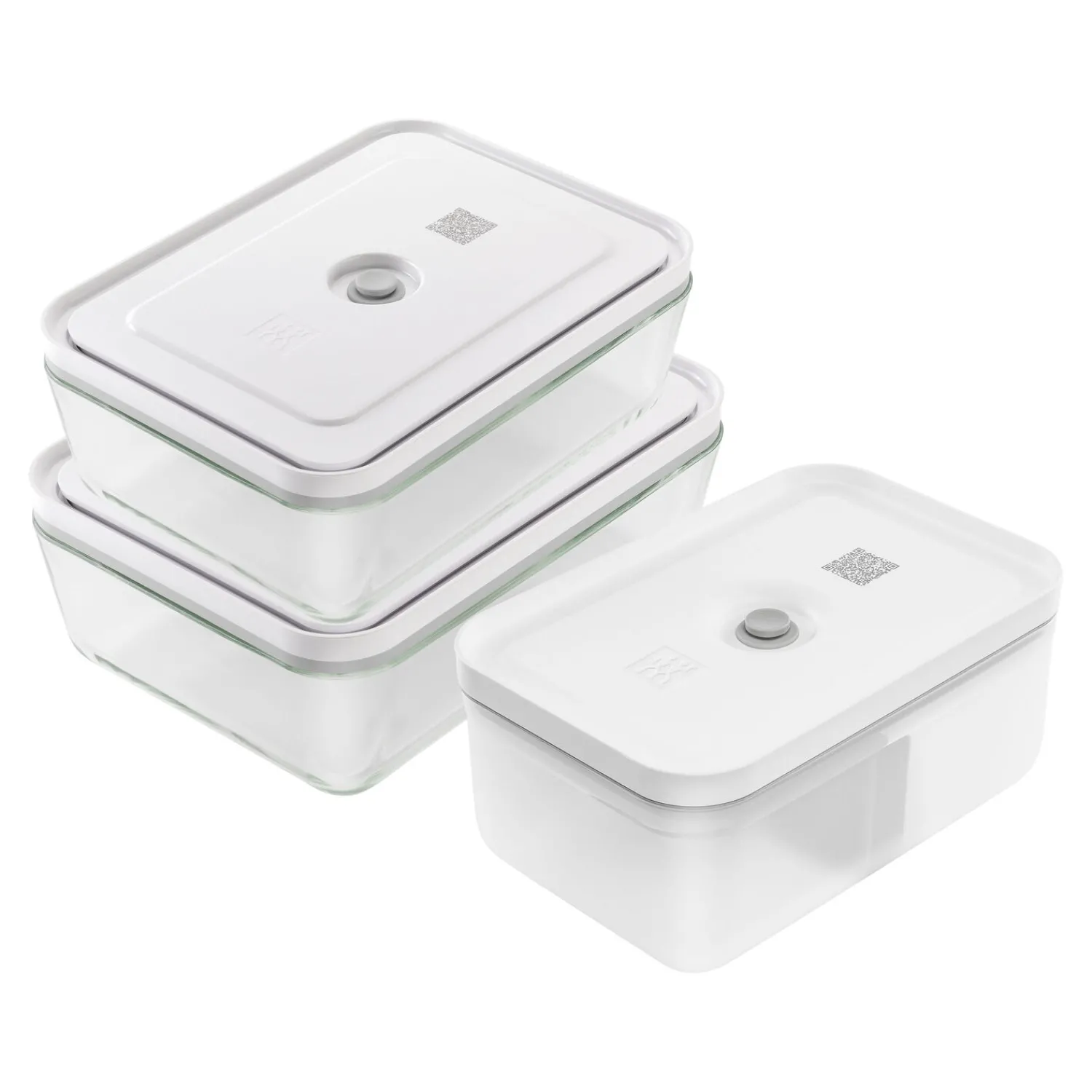 ZWILLING Vakuum Zubehör-Set, 3-tlg., Grau, Kunstoff/Glas