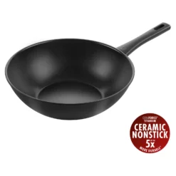 ZWILLING Wok, 30 cm, Aluminium, Titanverstärkte keramische Antihaftbeschichtung