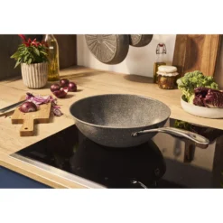BALLARINI Wok, 30 cm, Aluminium, Titanverstärkte keramische Antihaftbeschichtung
