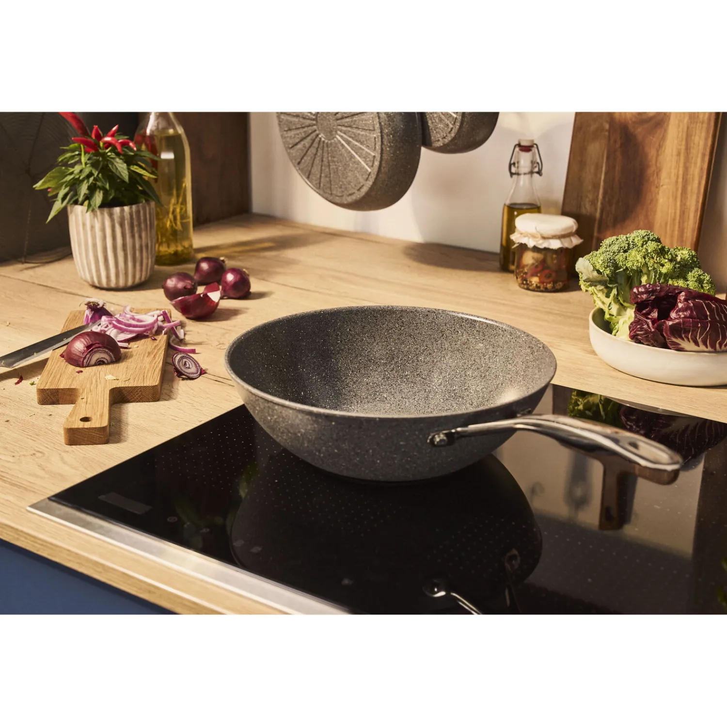 BALLARINI Wok, 30 cm, Aluminium, Titanverstärkte keramische Antihaftbeschichtung