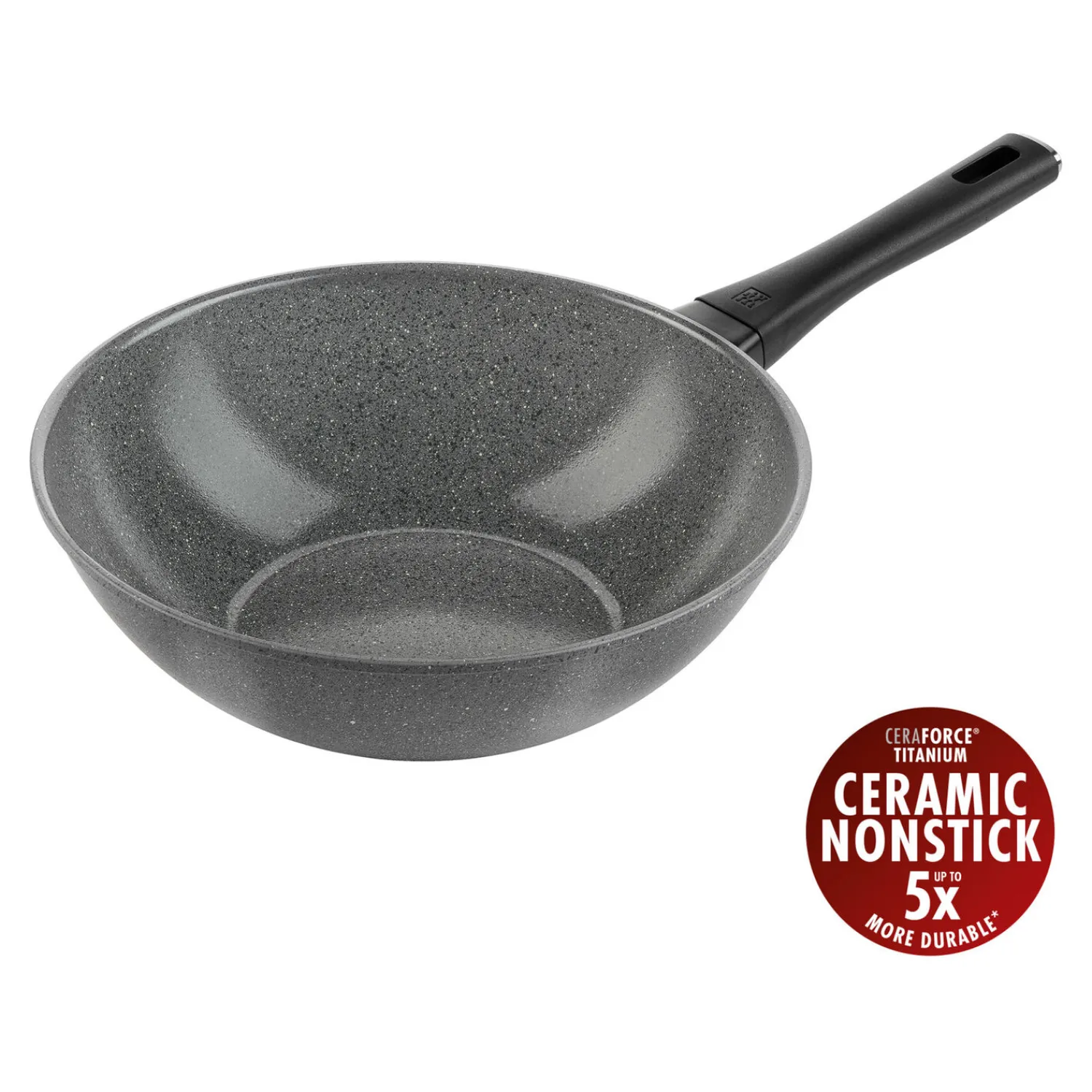 ZWILLING Wok, 28 cm, Aluminium, Titanverstärkte keramische Antihaftbeschichtung