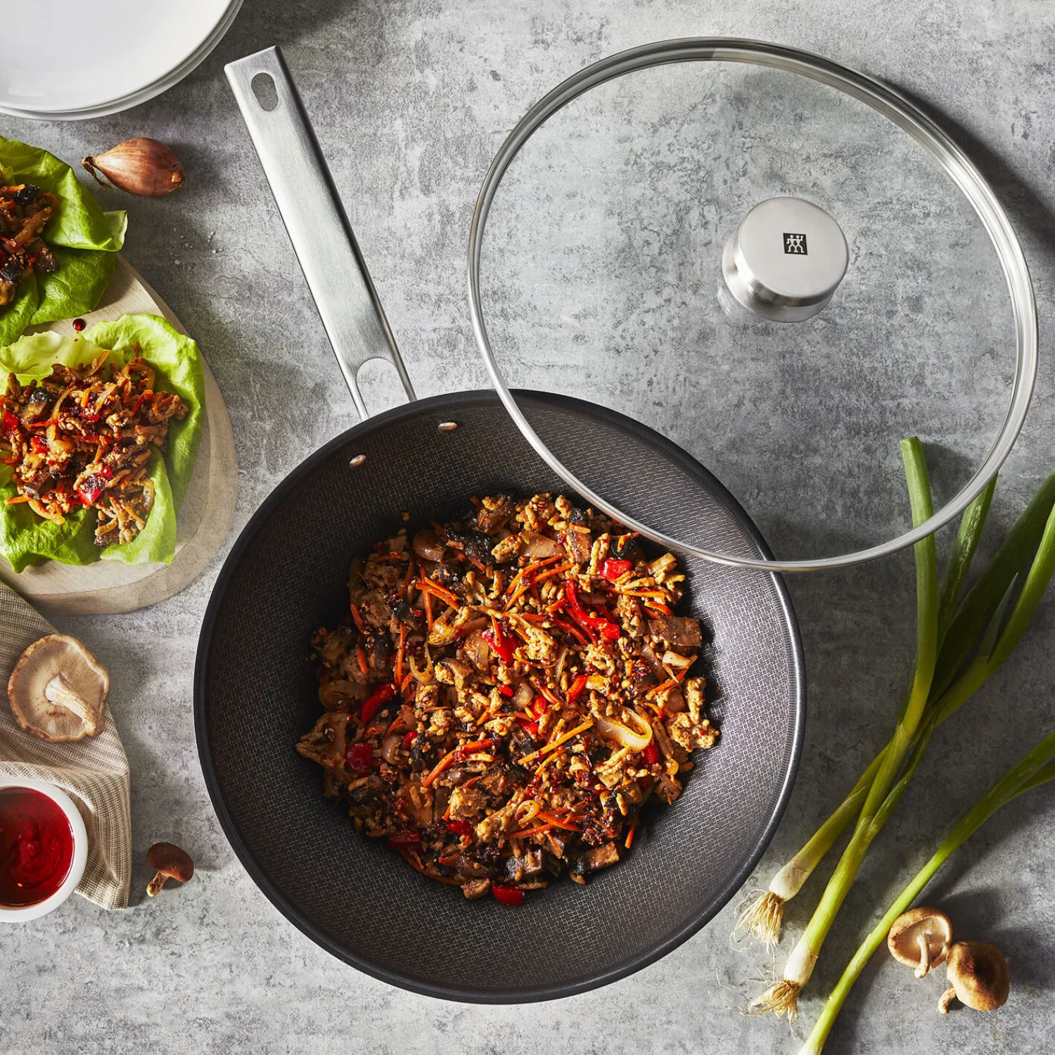 ZWILLING Wok 30 cm, 18/10 Edelstahl