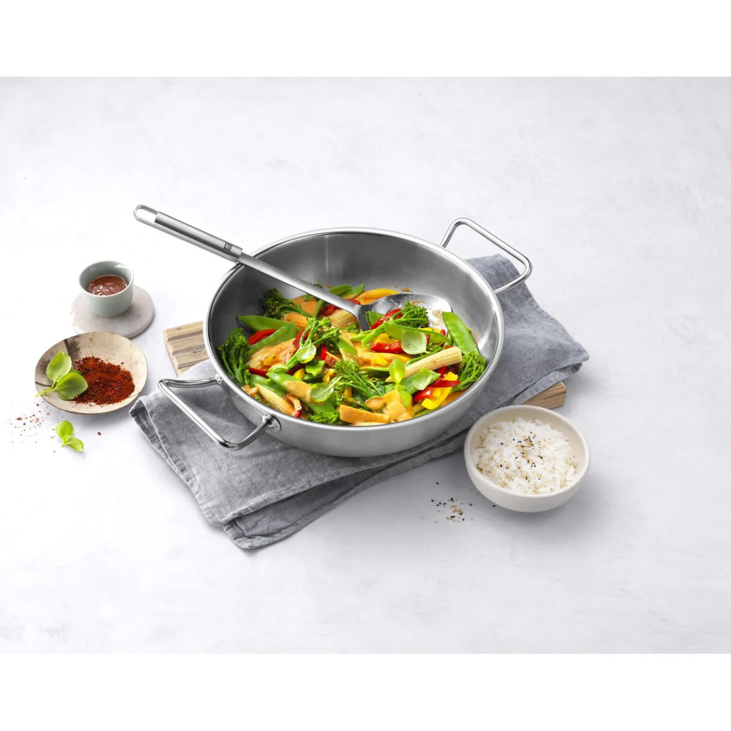 ZWILLING Wok 30 cm, 18/10 Edelstahl
