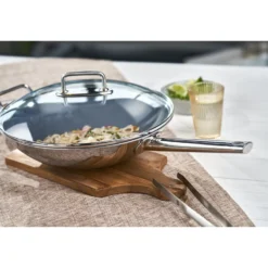 ZWILLING Wok, 32 cm, 18/10 Edelstahl, Keramikbeschichtung