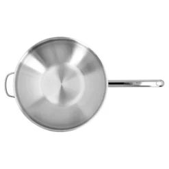 Demeyere Wok flacher Boden 32 cm, 18/10 Edelstahl