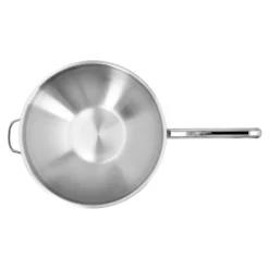 Demeyere Wok - flacher Boden 36 cm, 18/10 Edelstahl
