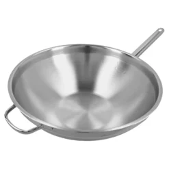 Demeyere Wok - flacher Boden 36 cm, 18/10 Edelstahl