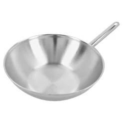Demeyere Wok flacher Boden 30 cm, 18/10 Edelstahl