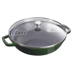Staub Wok mit Glasdeckel 30 cm, rund, , Gusseisen