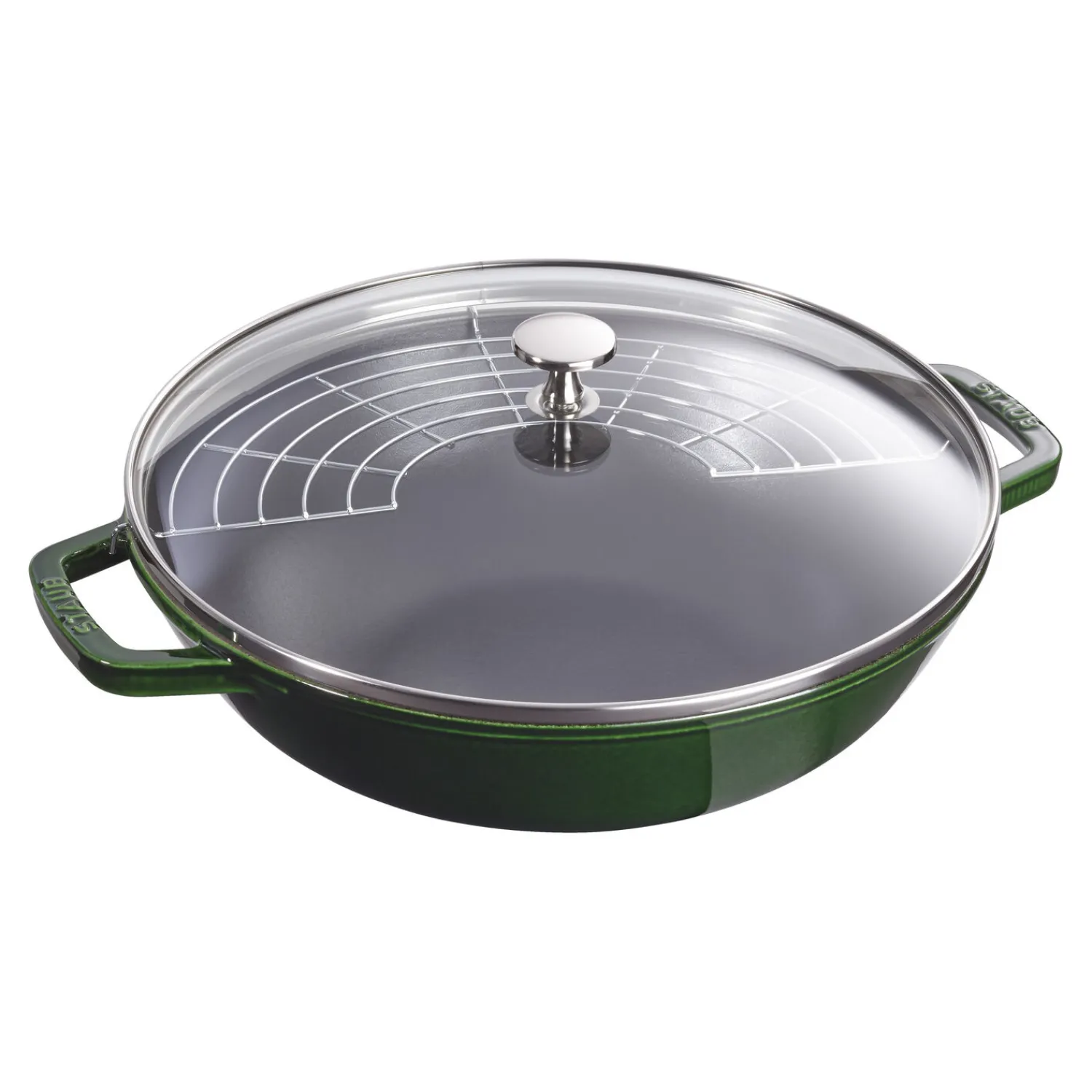 Staub Wok mit Glasdeckel 30 cm, rund, , Gusseisen