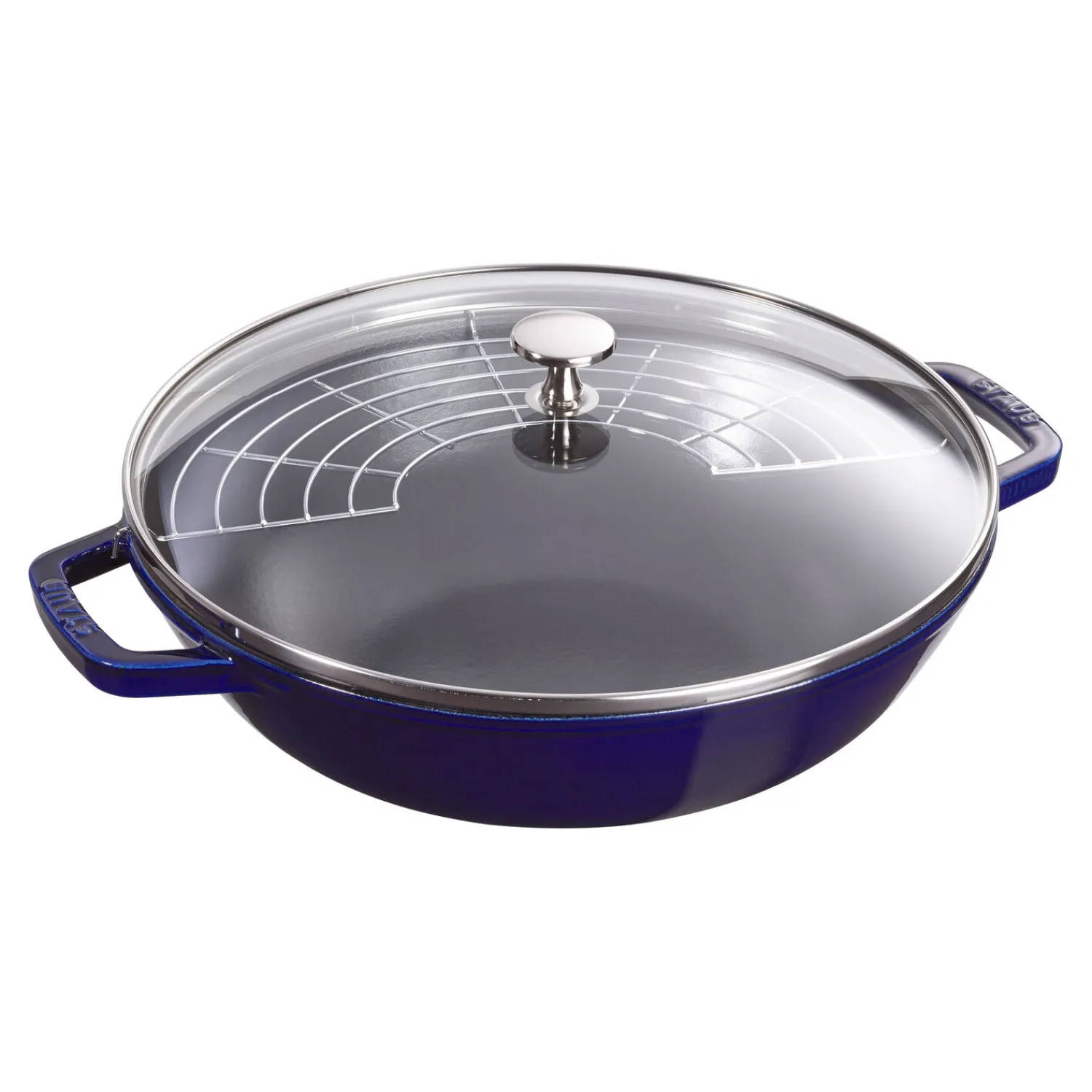 Staub Wok mit Glasdeckel 30 cm, rund, , Gusseisen