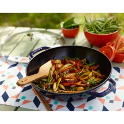 Staub Wok mit Glasdeckel 30 cm, rund, , Gusseisen