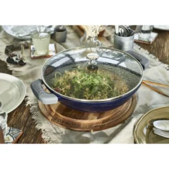 Staub Wok mit Glasdeckel 30 cm, rund, , Gusseisen