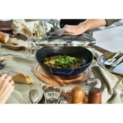 Staub Wok mit Glasdeckel 30 cm, rund, , Gusseisen