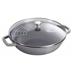 Staub Wok mit Glasdeckel 30 cm, rund, , Gusseisen