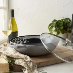 Staub Wok mit Glasdeckel 30 cm, rund, , Gusseisen