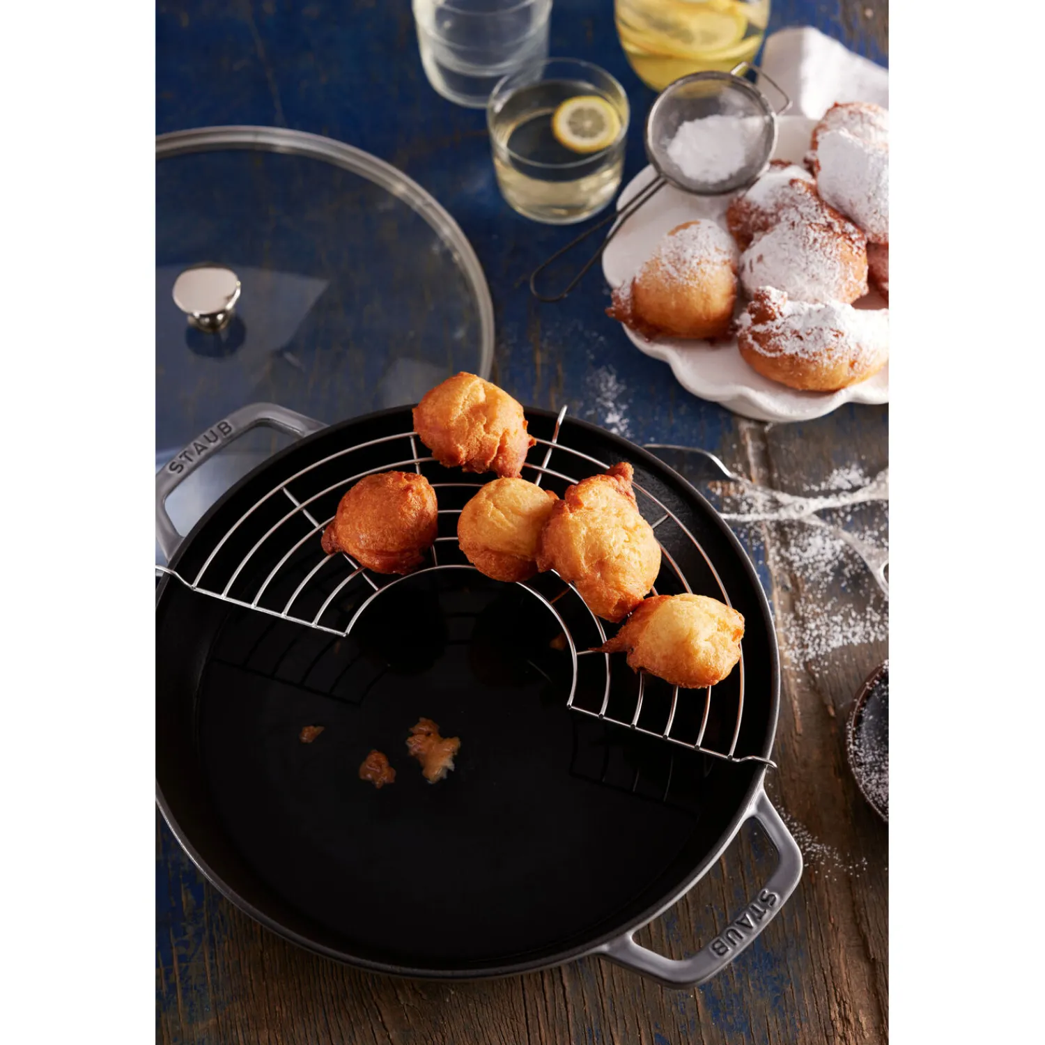 Staub Wok mit Glasdeckel 30 cm, rund, , Gusseisen