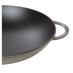 Staub Wok mit Glasdeckel 37 cm, rund, , Gusseisen