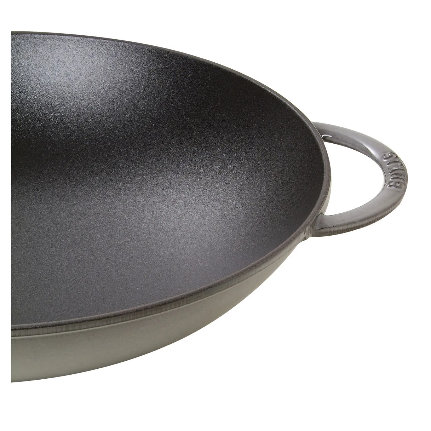 Staub Wok mit Glasdeckel 37 cm, rund, , Gusseisen